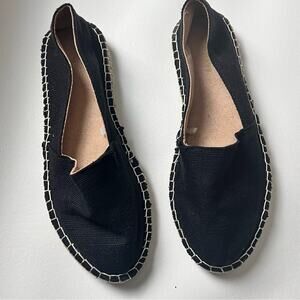 Old Navy Womens Black Canvas Espadrille Flats for Women Sz 6.5